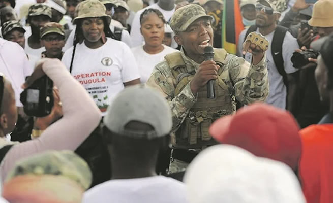 Video of Nhlanhla Lux Dlamini urging Operation Dudula to shut down all police stations goes viral