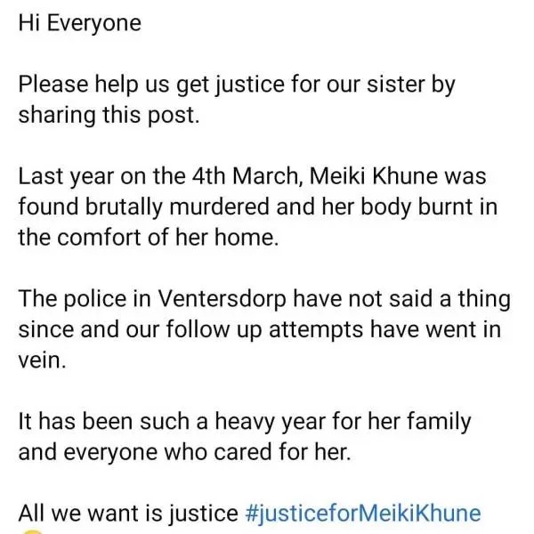 Information on the death of Itumeleng Khune’s sister, Mapula