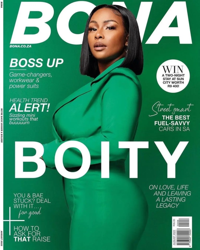 I’m the boss babe cover girl of Bona Magazine – Boity Thulo