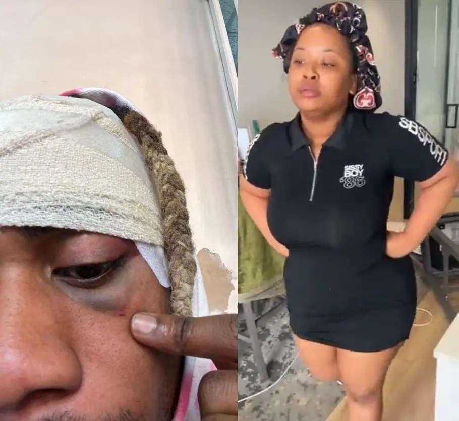 New twist as Cyan Boujee’s Boyfriend leaks videos bleeding after being assaulted by her