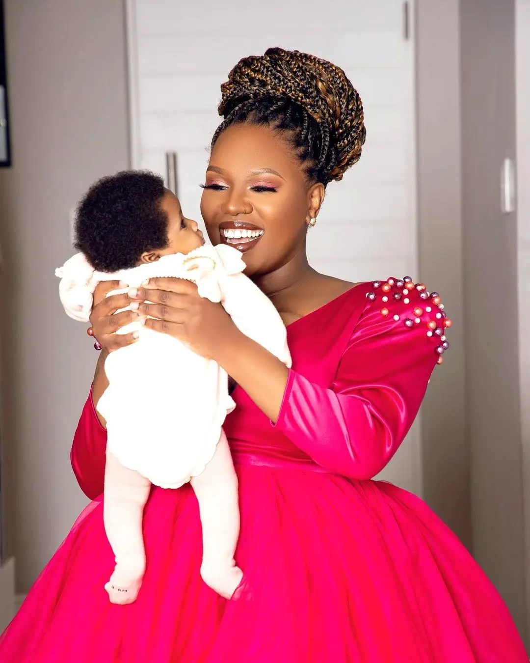Gugu Gumede celebrates four months of motherhood