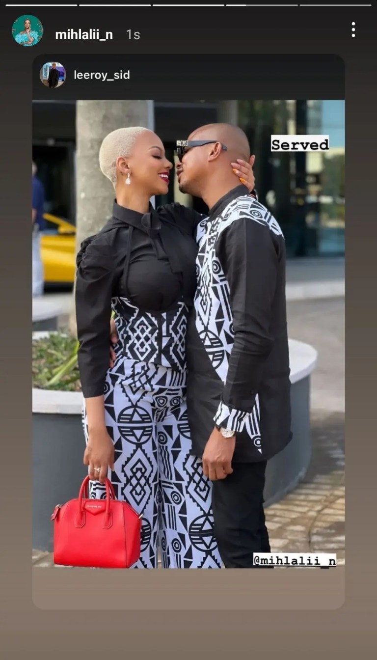 Its Official! Mihlali and her married boyfriend, Leeroy go public