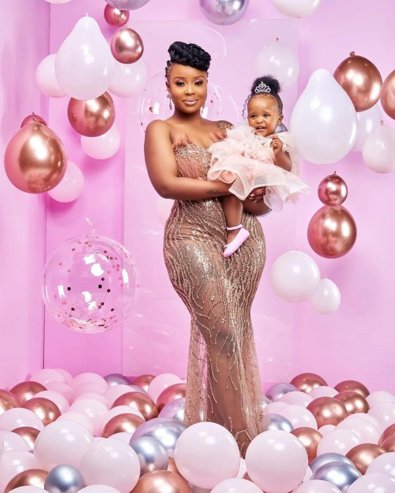 Cute Photos: Sithelo Shozi celebrates 1st Birthday of her second child with Andile Mpisane