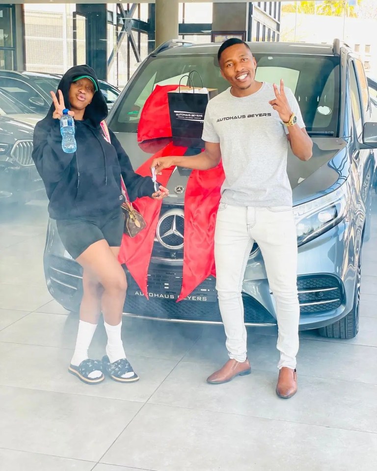 Photos: Kamo Mphela spoils herself with a new car