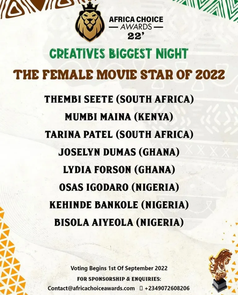 Thembi Seete bags nomination at the African Choice Awards 2022