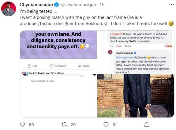 Chymamusique gets threatened for his SAMA 28 wins