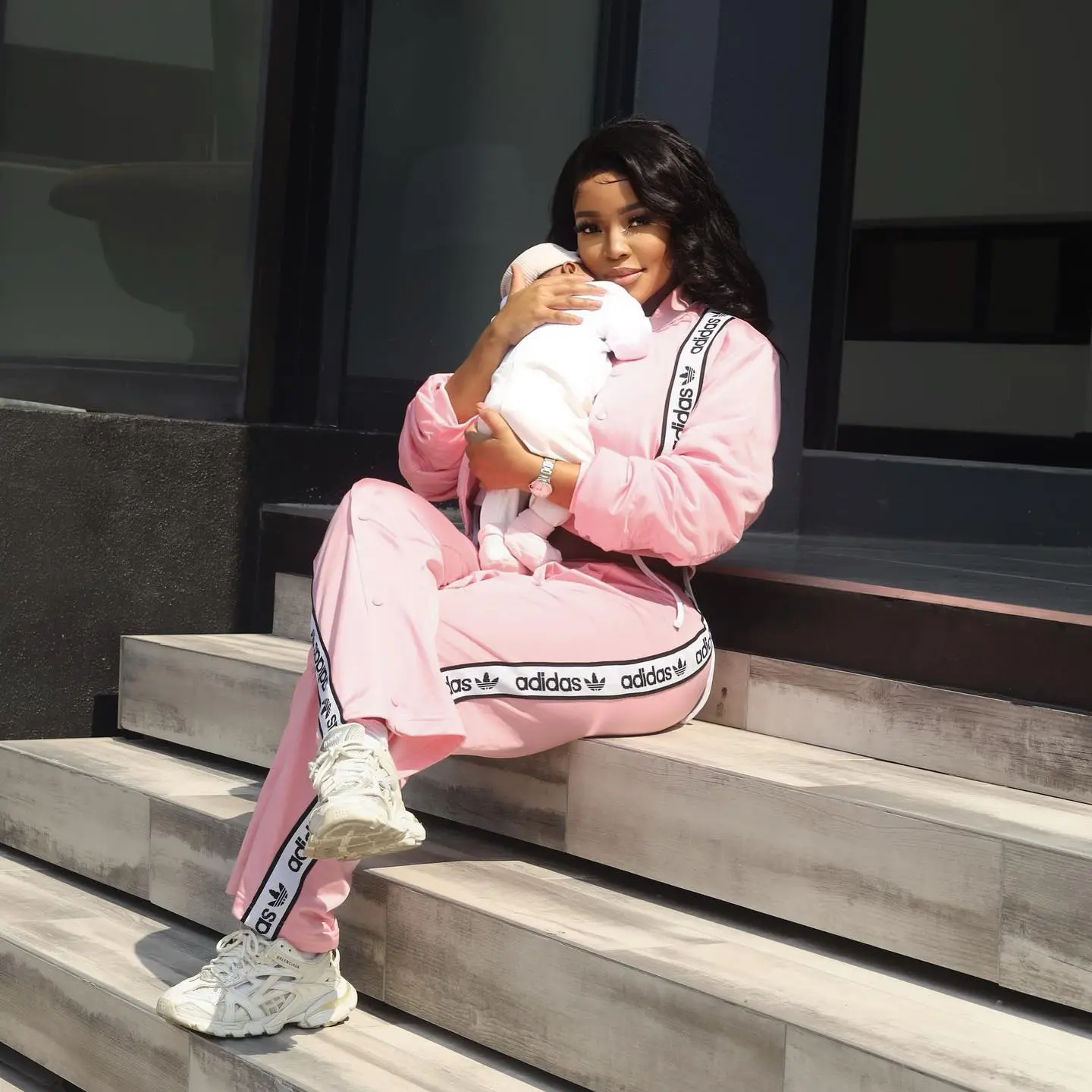 Photos: Faith Nketsi serves cute mother-daughter goals with her baby