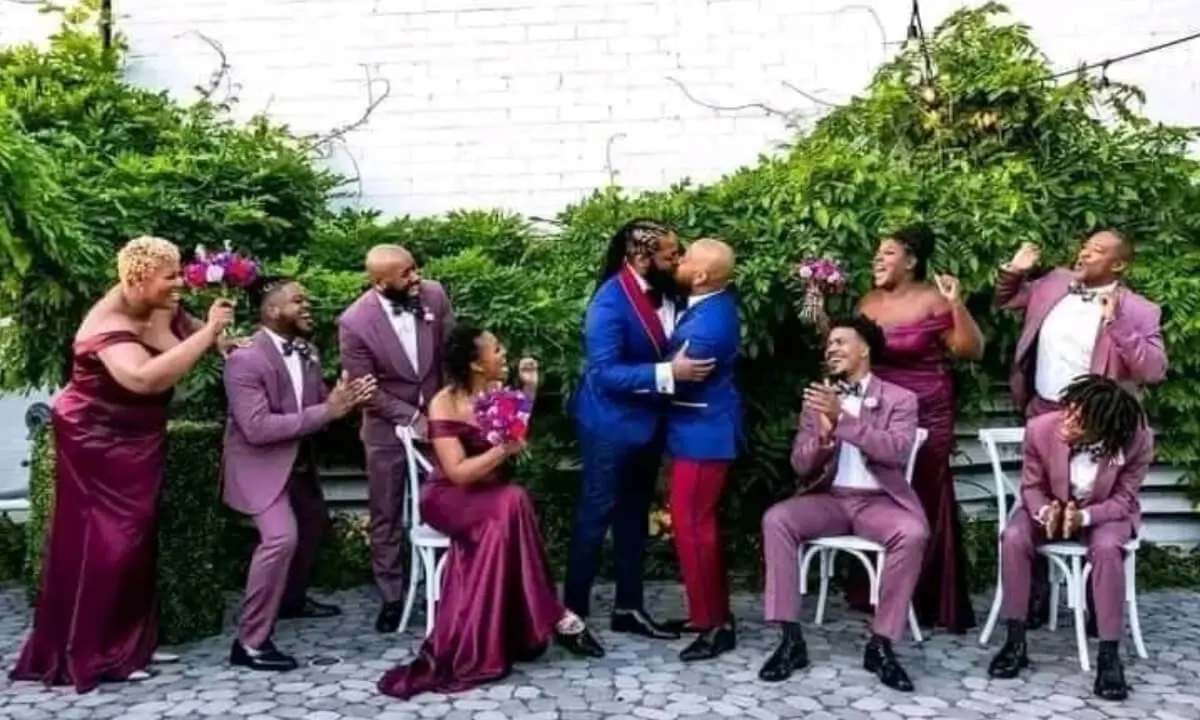 Big Zulu reacts to viral wedding photo of himself getting married to a man