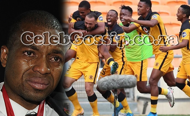 Kaizer Chiefs goalkeeper Itumeleng Khune goes after fellow veteran Doctor Khumalo