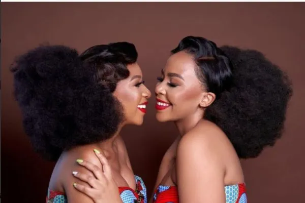 Photos: Brown Mbombo shows love to her twin sis, Blue Mbombo