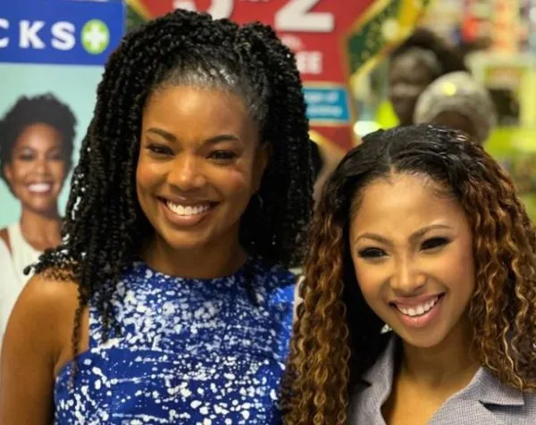 Enhle Mbali bonds with American star, Gabrielle Union