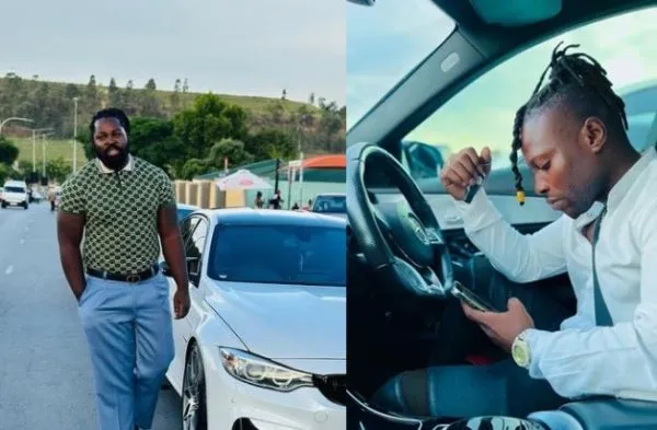 Photos: Big Zulu congratulates singer Mduduzi Ncube for buying a new car