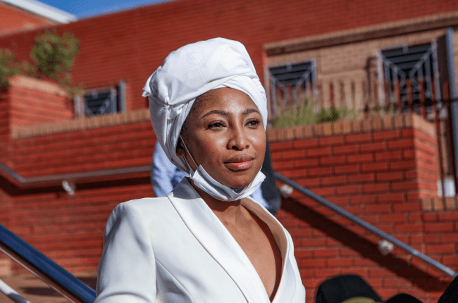 Actress Enhle Mbali living in fear after n#des stolen from her phone