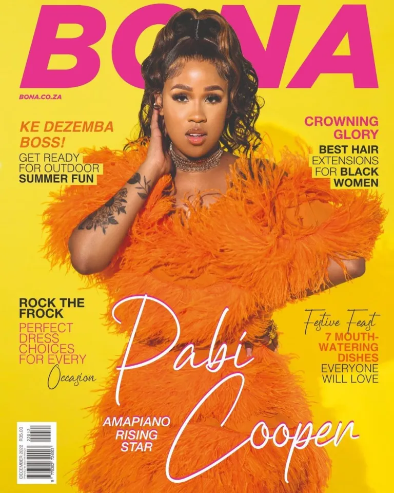 Pabi Cooper on Bona magazine’s cover