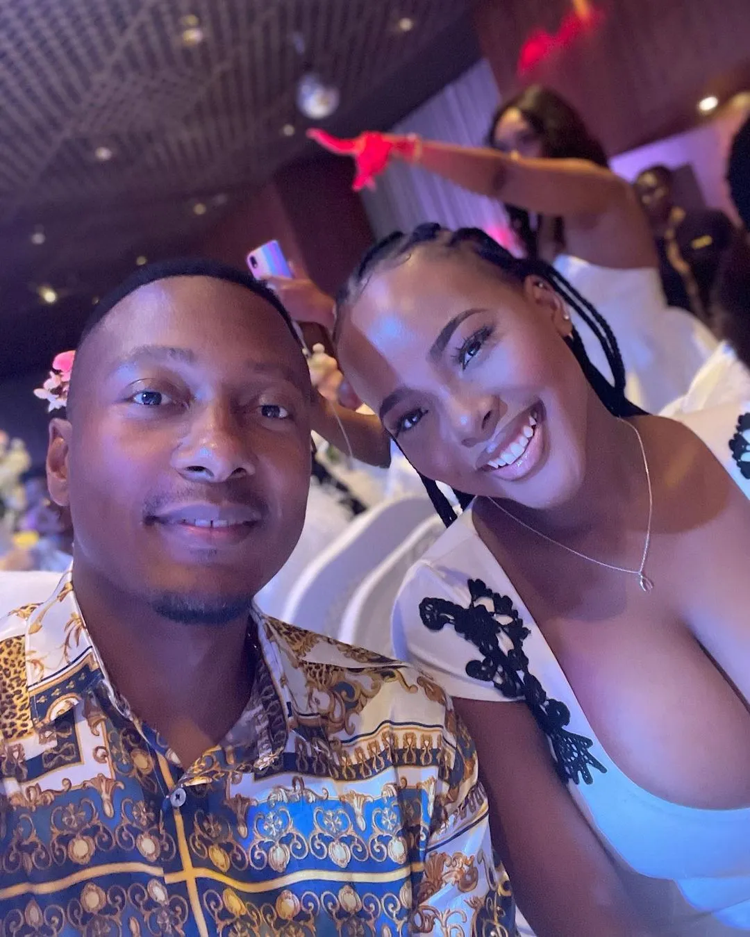 Khanyi Mbau’s ex-boyfriend Tebogo breathes fire as his friends hit on his daughter