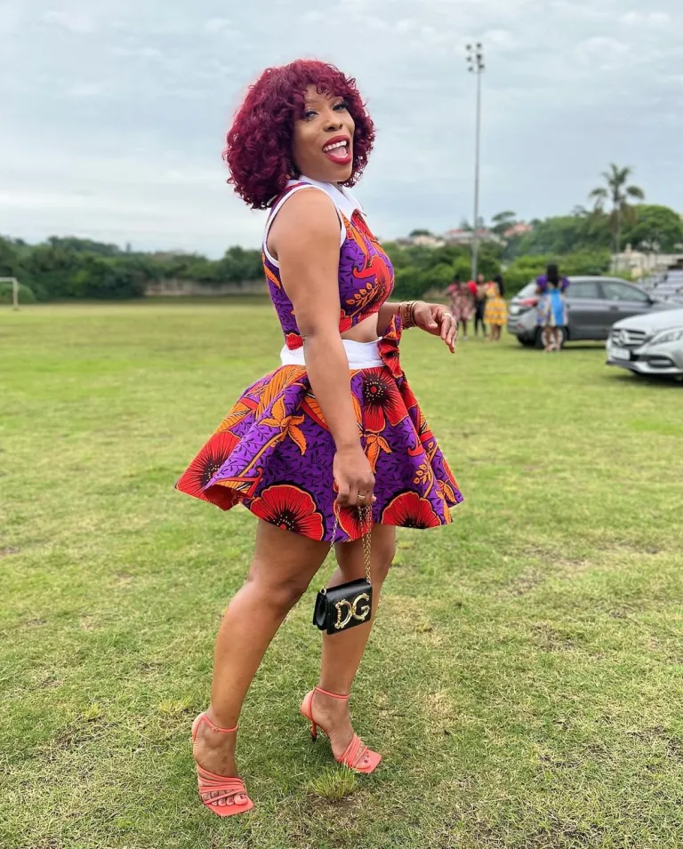 Pictures: Nomzamo Mbatha’s sister, Wendy feels cute in a cute traditional outfit