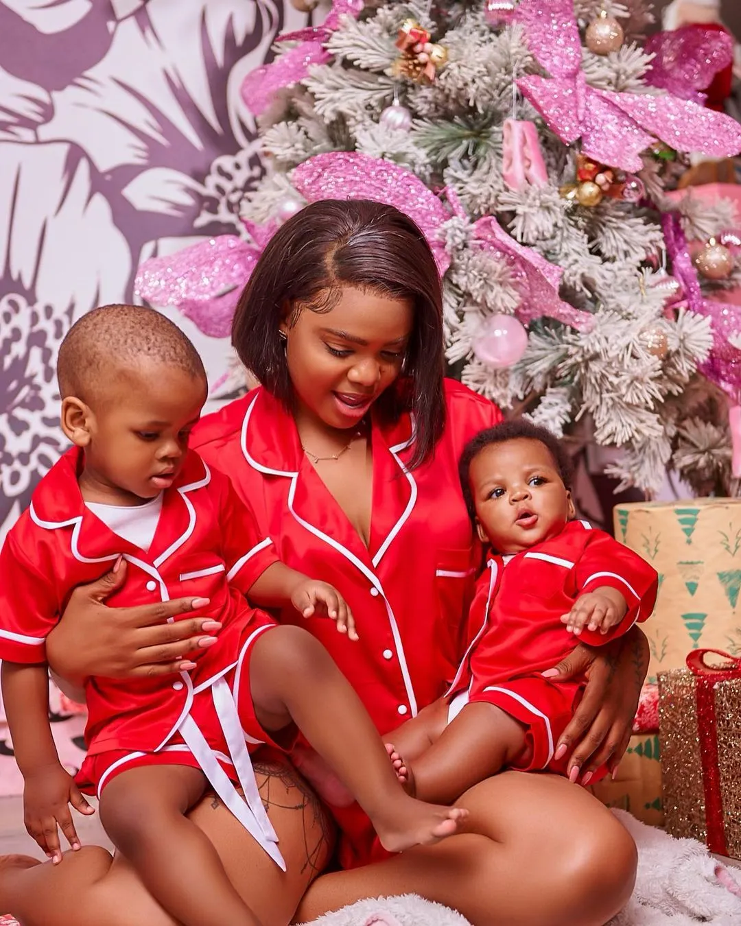 Londie London shares beautiful photos of herself and kids in matching PJs