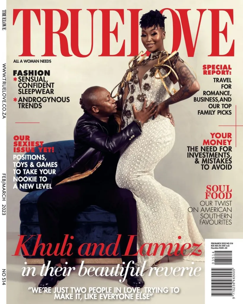 Lamiez Holworthy & Khuli Chana grace True Love magazine cover