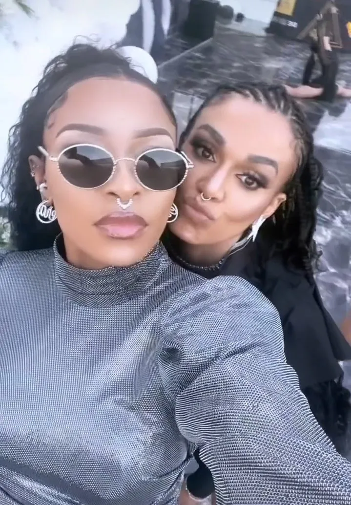 Pearl Thusi & DJ Zinhle kiss and make up on her 35th Birthday