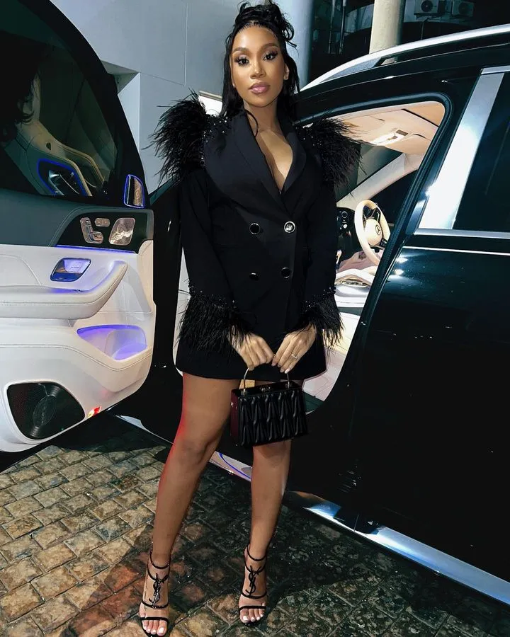 Andile Mpisane’s wife Tamia shows off her luxury car
