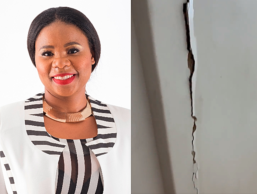 WATCH: Gospel star Kholeka’s house damaged following Gauteng earthquake