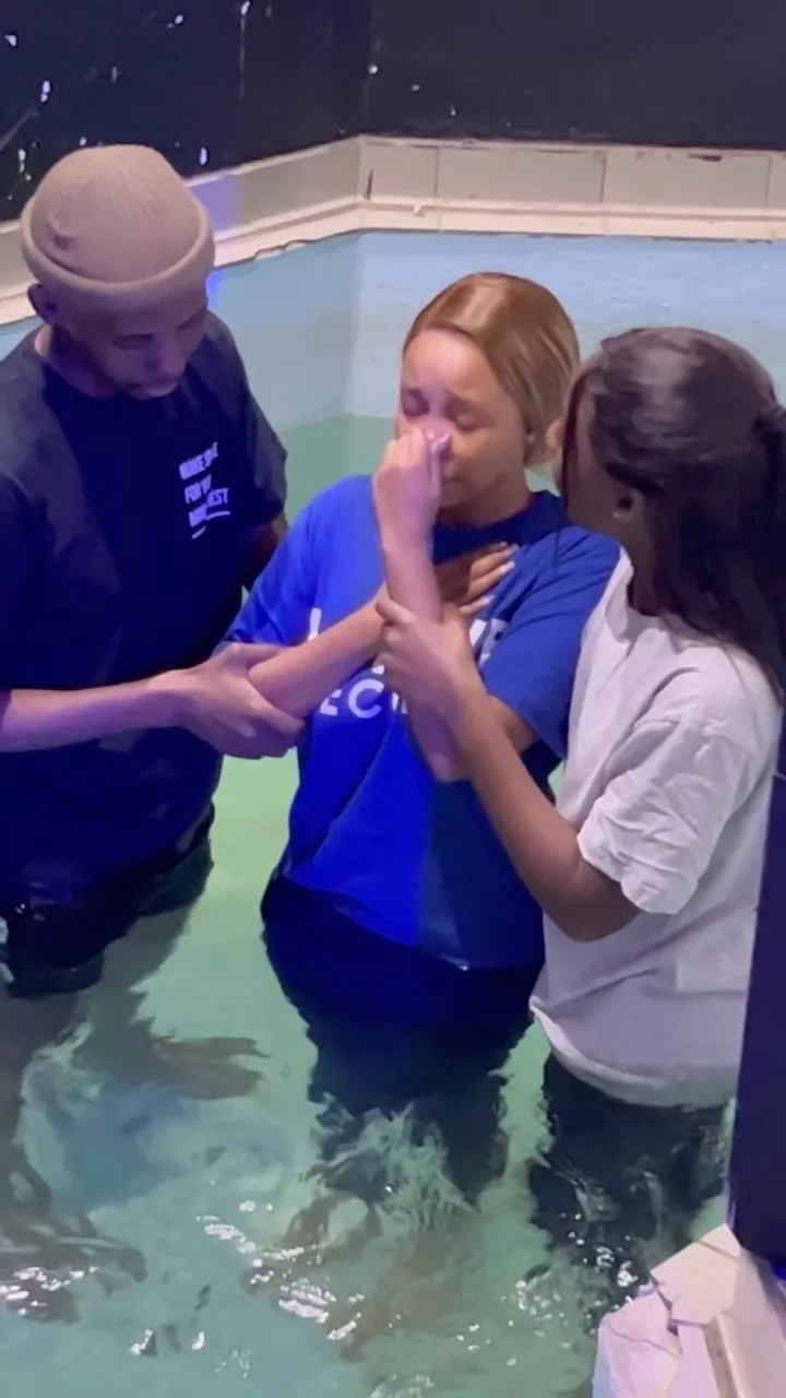 Watch: Actress Candice Modiselle gets baptized