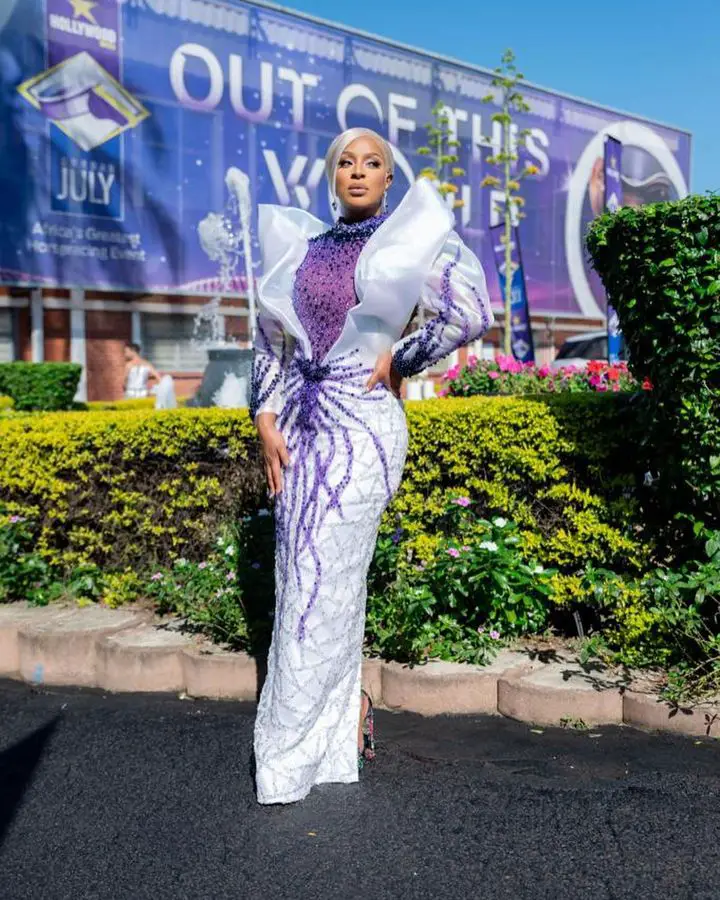 Jessica Nkosi’s pregnancy questioned after being spotted with flat tummy at Durban July