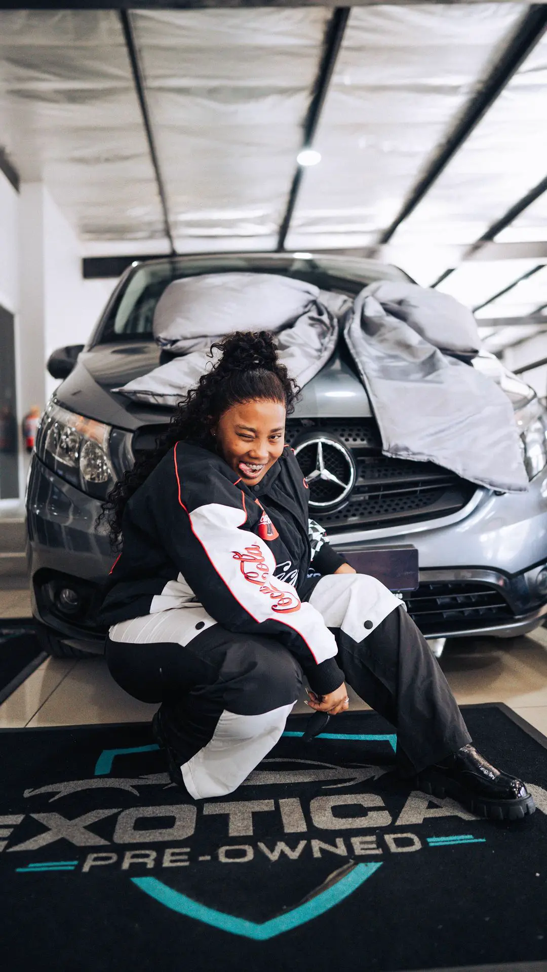 TikTok star Khanyisa Jaceni shows off her new Mercedes Benz