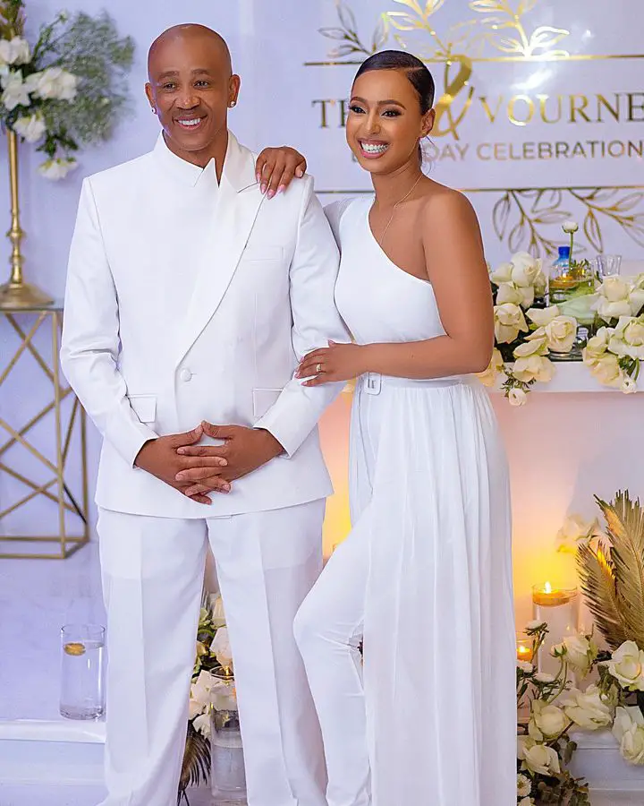 Mafikizolo’s Theo and wife, Vourne celebrate their 3-year wedding anniversary