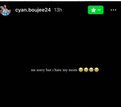 Cyan Boujee is in serious trouble for saying she hates her mom