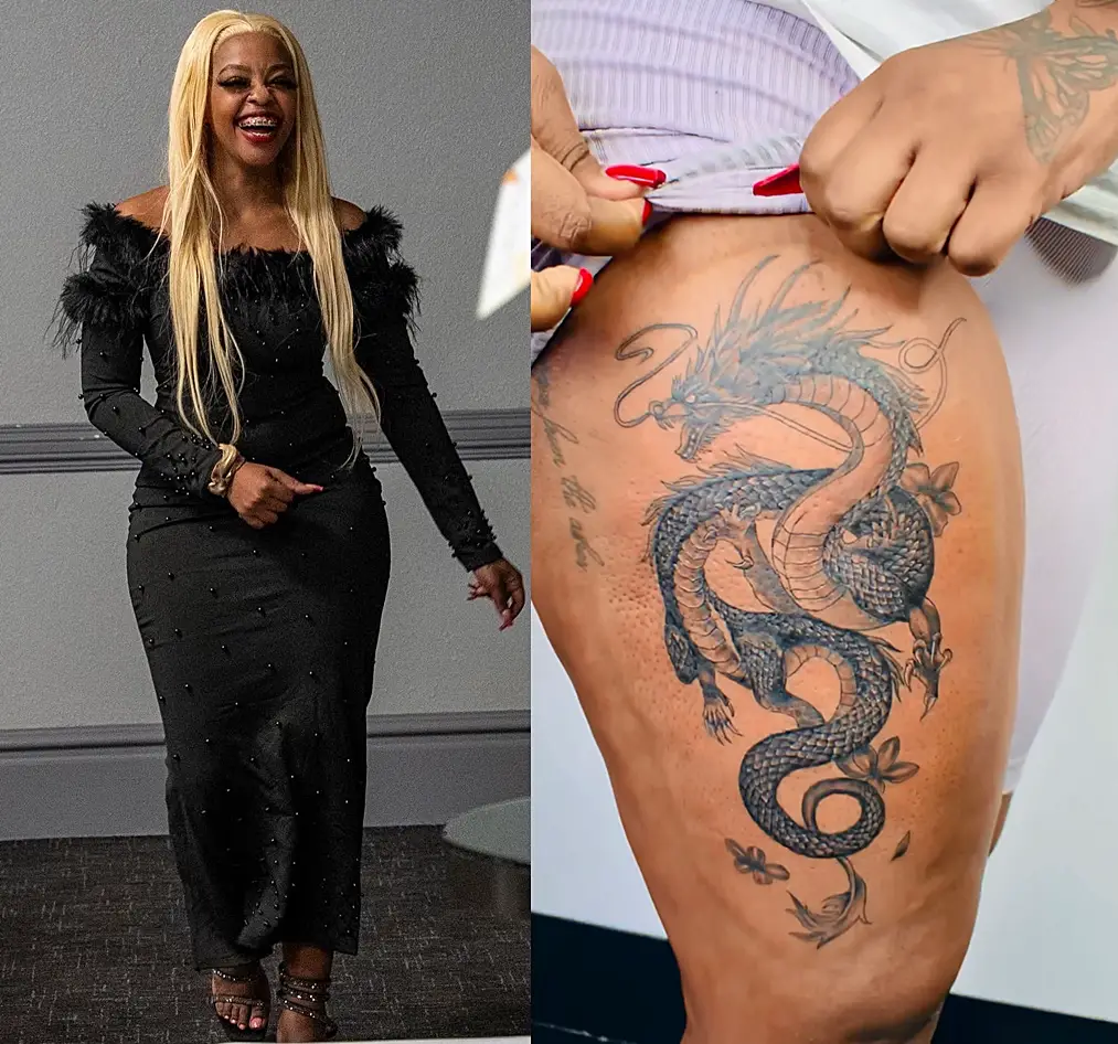 Big Brother Mzansi winner Mphowabadimo shows off new tattoo on her thigh
