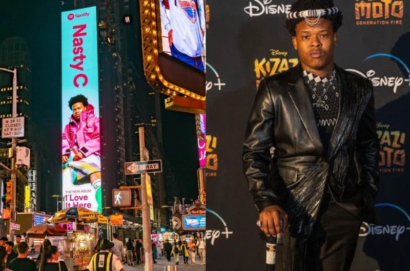 ‘I love it here’: Nasty C soars on Times Square billboard [photos]