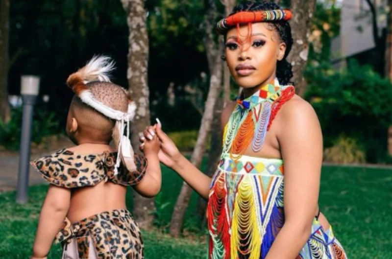 Baby Lorch? Natasha Thahane poses with son on Heritage Day