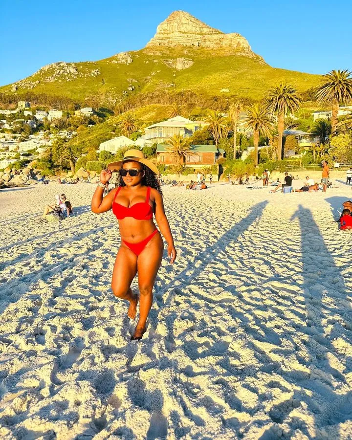 Photos: Makhadzi dishes out hot bikini looks in Camps Bay after dropping ‘Mbofholowo’ album