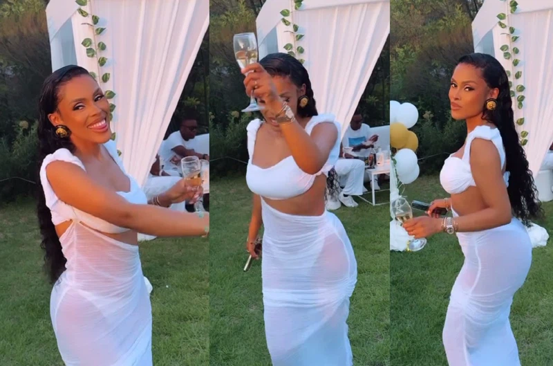 Watch: Kefilwe Mabote’s signature dance at Cassper Nyovest’s birthday party thrills fellow celebs