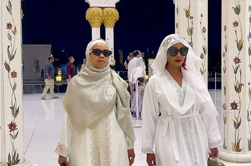 ‘Abu Dhabi girl’: Thembi Seete rocks Sheikh Zayed Grand Mosque in style [watch]