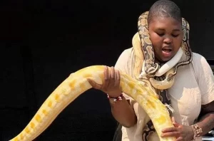 Gogo Maweni injured by her own snake