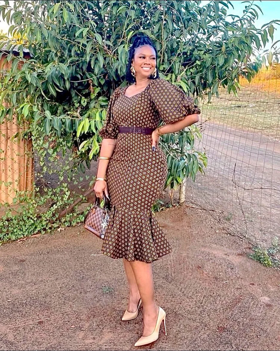 Bold Patterns And Modern Cuts: Shweshwe Dress Styles For 2024