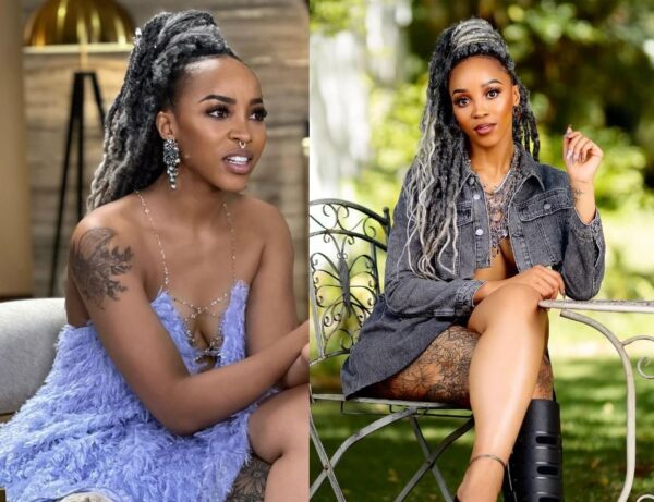 “I used to be against tattoo,” Sbahle Mpisane says as she covers her body with ink