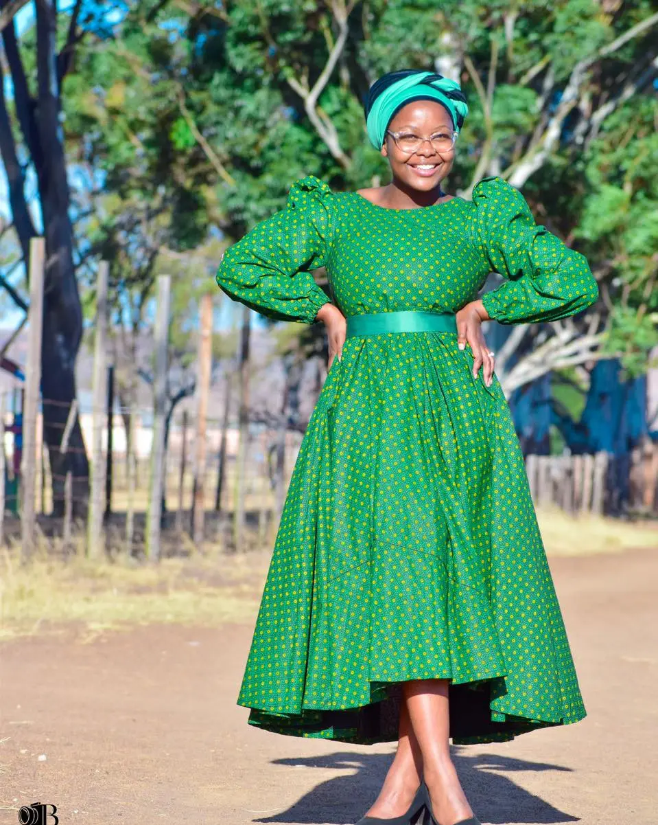 Shweshwe Royalty: Inspired by Celebrity Takes on the Shweshwe Dress