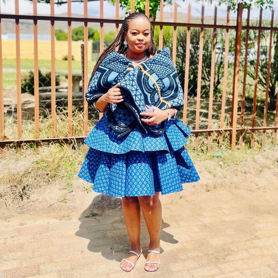 Most Stunning Sotho Shweshwe Dresses For Makoti