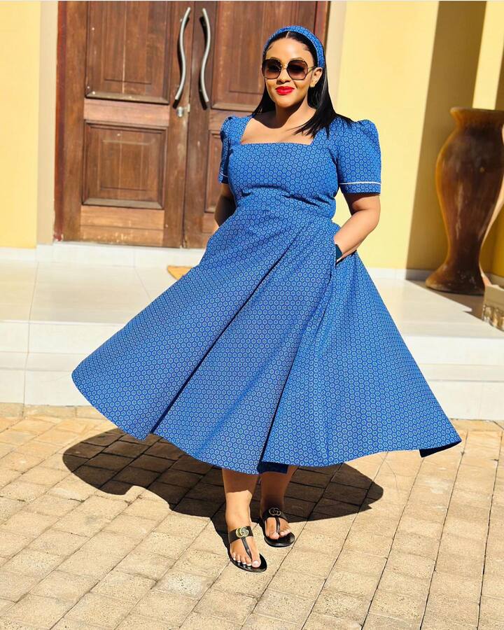 Latest Sotho Shweshwe Dresses for Makoti 2024