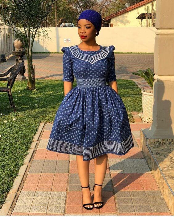 Shweshwe Dresses 2024 For South African Ladies