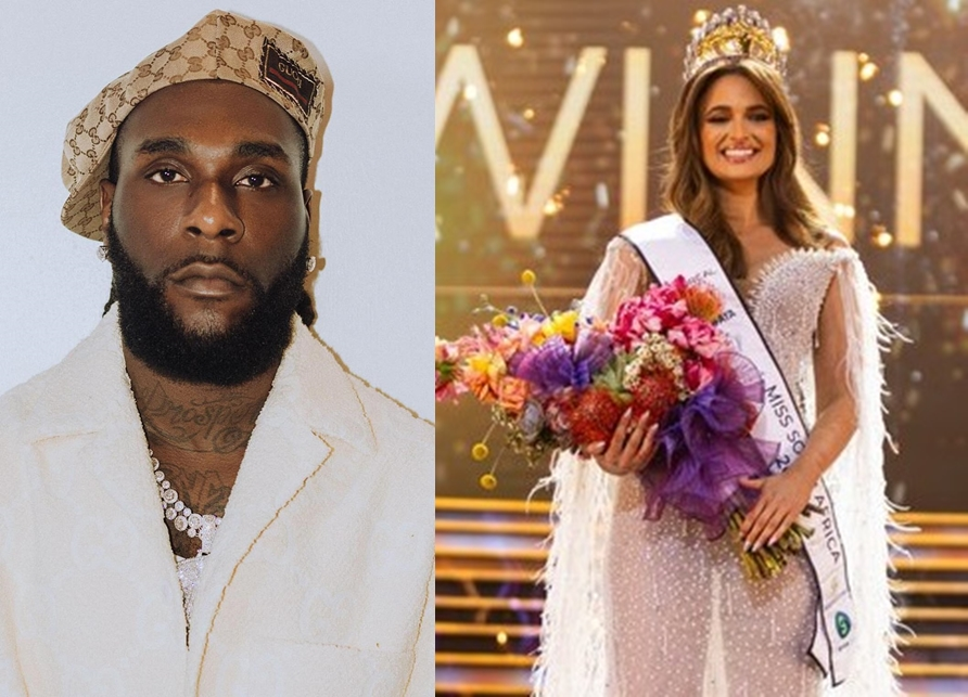 Burna Boy Under Fire Over His Reaction To Miss South Africa 2024 Winner