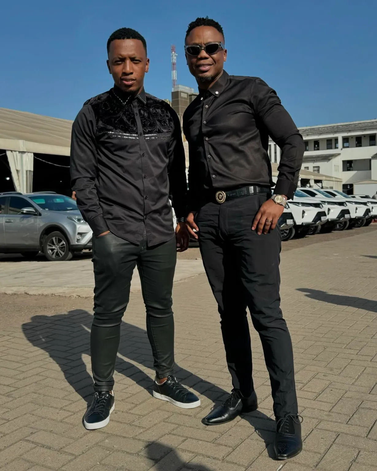 DJ Tira and Dumi Mkokstad kiss and make up