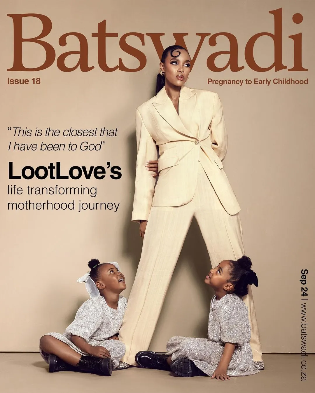 Lootlove Luthando and her girls look amazing on Batswadi magazine cover