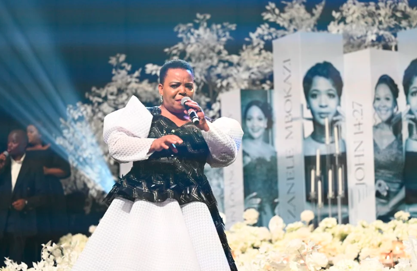 Gospel Star Rebecca Malope Speaks Out After Falling On Stage At Mbokazi-Nkambule Funeral